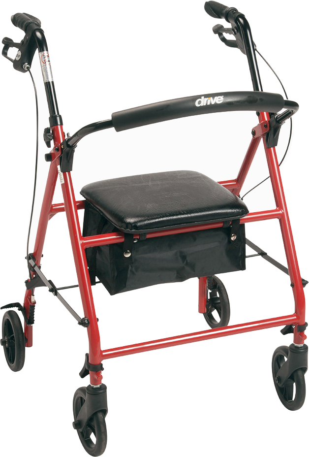 Drive Medical R800KD-RD Steel Rollator Walker 6