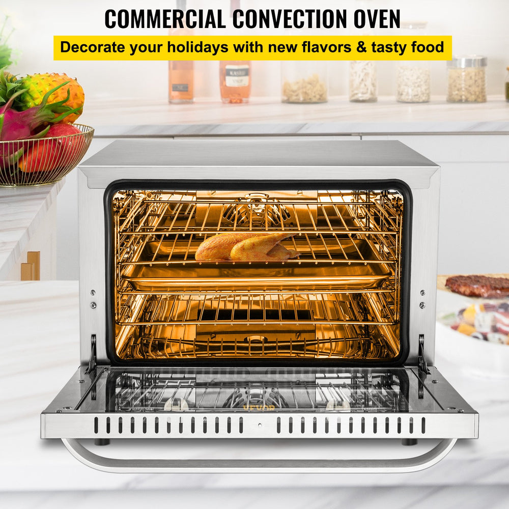 Vevor Commercial Convection Oven 2.33 Cu. Ft. 66 L 1800W 4-Tier 120V New