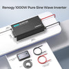 Renogy Inverter Pure Sine Wave 1000W 12V with UPS Transfer Switch and Built-In Bluetooth New
