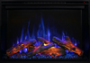 Modern Flames Redstone 36" Electric Fireplace with Hybrid-FXTM Flame Technology and Black Glassface RS-3626 New