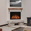 Modern Flames Redstone 42" Electric Fireplace with Hybrid-FXTM Flame Technology and Black Glassface RS-4229 New