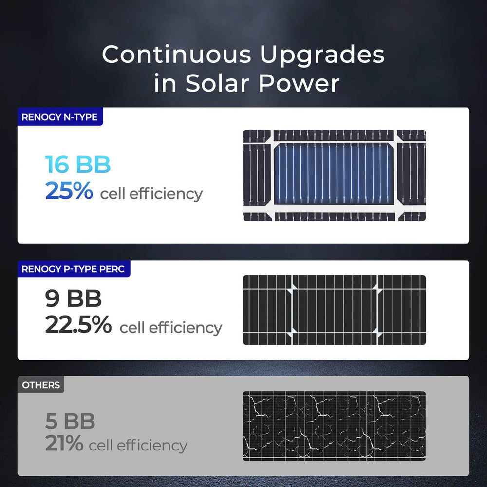 Renogy RSP250DCT Solar Panel 16BB N-Type 250W Bifacial New