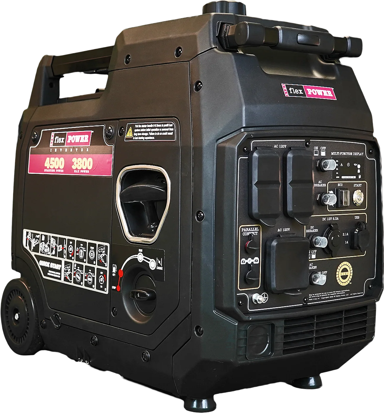 RVMP Flex Power 4500ies Inverter Generator 3600W/4500W Low THD RV and Parallel Ready Electric Start Gas New