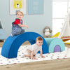 Rainbow Arc Climber Playset with three foam blocks in blue and green, ideal for kids' playrooms and skill development.