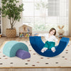 Rainbow Arc Climber Playset with multicolor foam blocks, ideal for kids' playrooms and skill development.