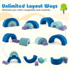 Rainbow Arc Climber Playset featuring multicolor foam blocks for imaginative play, suitable for kids aged 3+ years.
