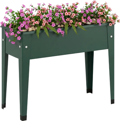 Costway Elevated Metal Raised Garden Bed Planter Box with Legs 25192730 New