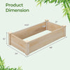 Raised garden bed made of fir wood, measuring 48" x 24" x 10", ideal for versatile planting in your garden.