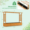 Raised garden bed planter box with lattice trellis, crafted from pine wood, ideal for cultivating climbing plants.