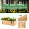 Folding wooden raised garden bed made of fir wood, featuring a removable bottom and drainage hole for outdoor plant.