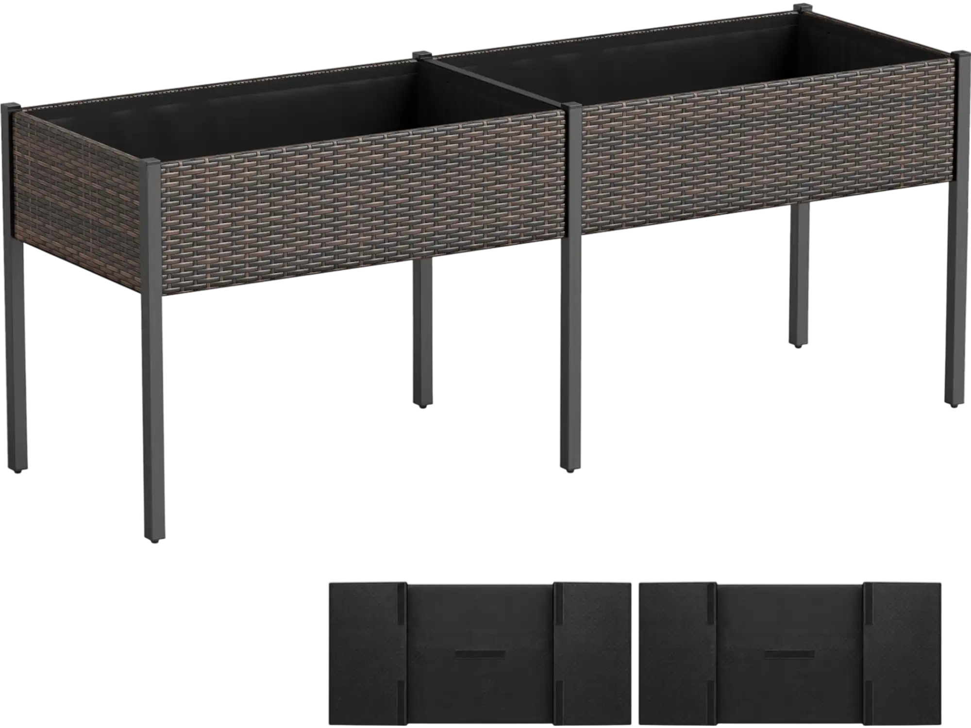 Costway Raised Garden Bed Planter Box w/ Legs Removable Liner Patio Vegetables Herbs 73980038 New