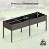 Raised garden bed with legs, made of PE rattan, features removable liners for easy planting and outdoor maintenance.