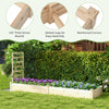 Raised garden bed with trellis made of natural fir wood, featuring reinforced corners and slotted legs for easy.