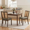 Rattan Dining Chairs Set of 2 with Curved Backrest & Padded Seat for Dining Room-Gray - Gallery View 1 of 8