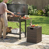 Rattan Propane Tank Cover Patio Hideaway Tank Side Table-Brown - Gallery View 1 of 10