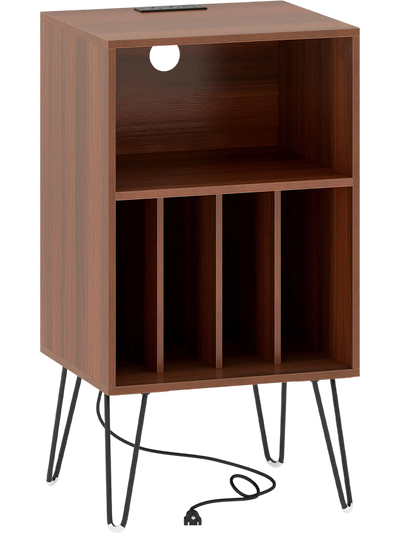 Costway Record Player Stand Charging Station Side Table 28613574 New