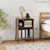 Record Player Stand with Record Storage Shelf and Charging Station-Walnut - Gallery View 1 of 10