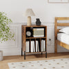 Record Player Stand with Record Storage Shelf and Charging Station-Coffee - Gallery View 1 of 9