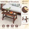 Solid wood patio table with slatted tabletop, made of pine and fir wood, ideal for garden or balcony use.