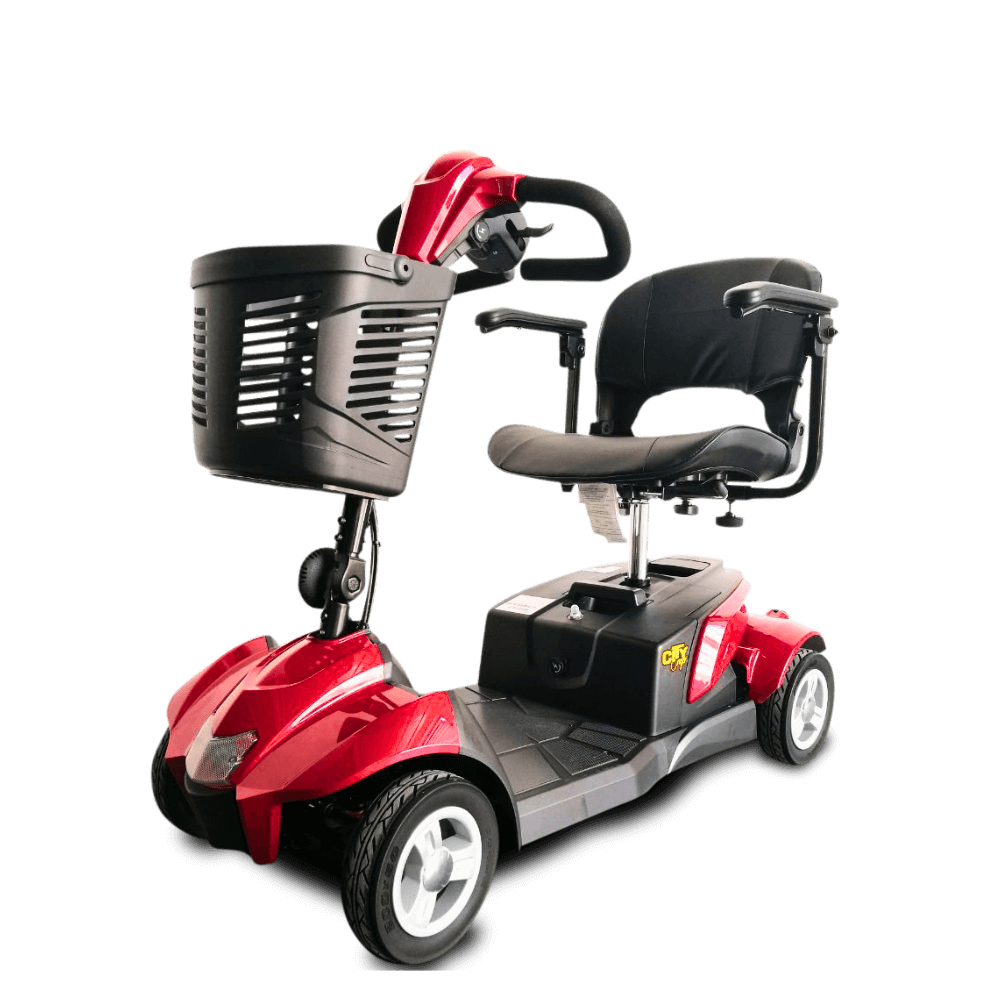 Red EV Rider CityCruzer Mobility Scooter Side View