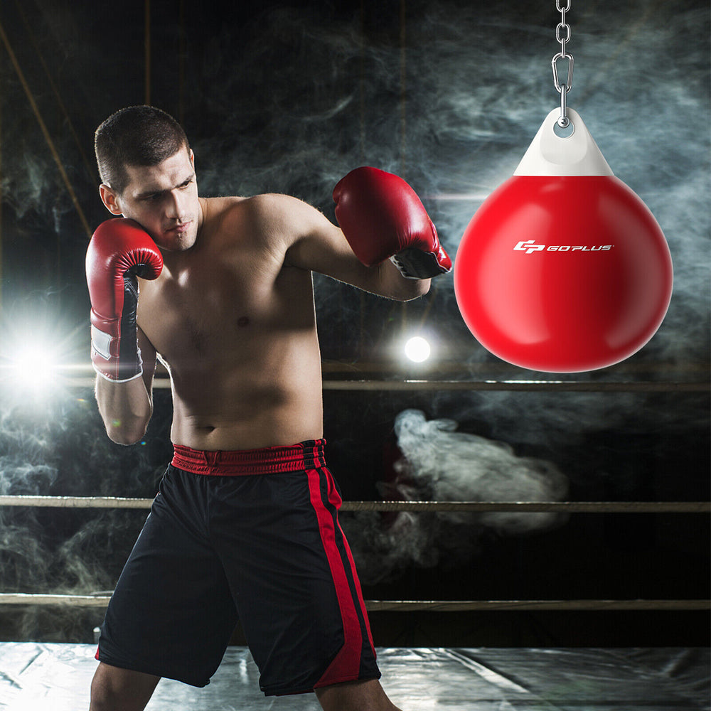 18 Inch 110 Pound Heavy Punching Water Aqua Bag with Adjustable Metal Chain-Red - Gallery View 1 of 8