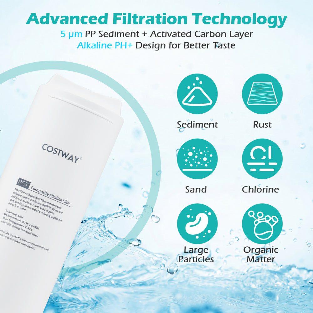 Replacement PCT filter for AW-RB20/AW-RB05, featuring multi-layer filtration and alkaline carbon for improved water.