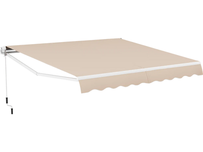 Costway 12' x 10' Retractable Patio Awning Aluminum Sunshade Shelter 52376194 New
