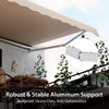 Robust aluminum support for the 13 × 8 feet retractable patio awning, featuring rustproof and heavy-duty design.