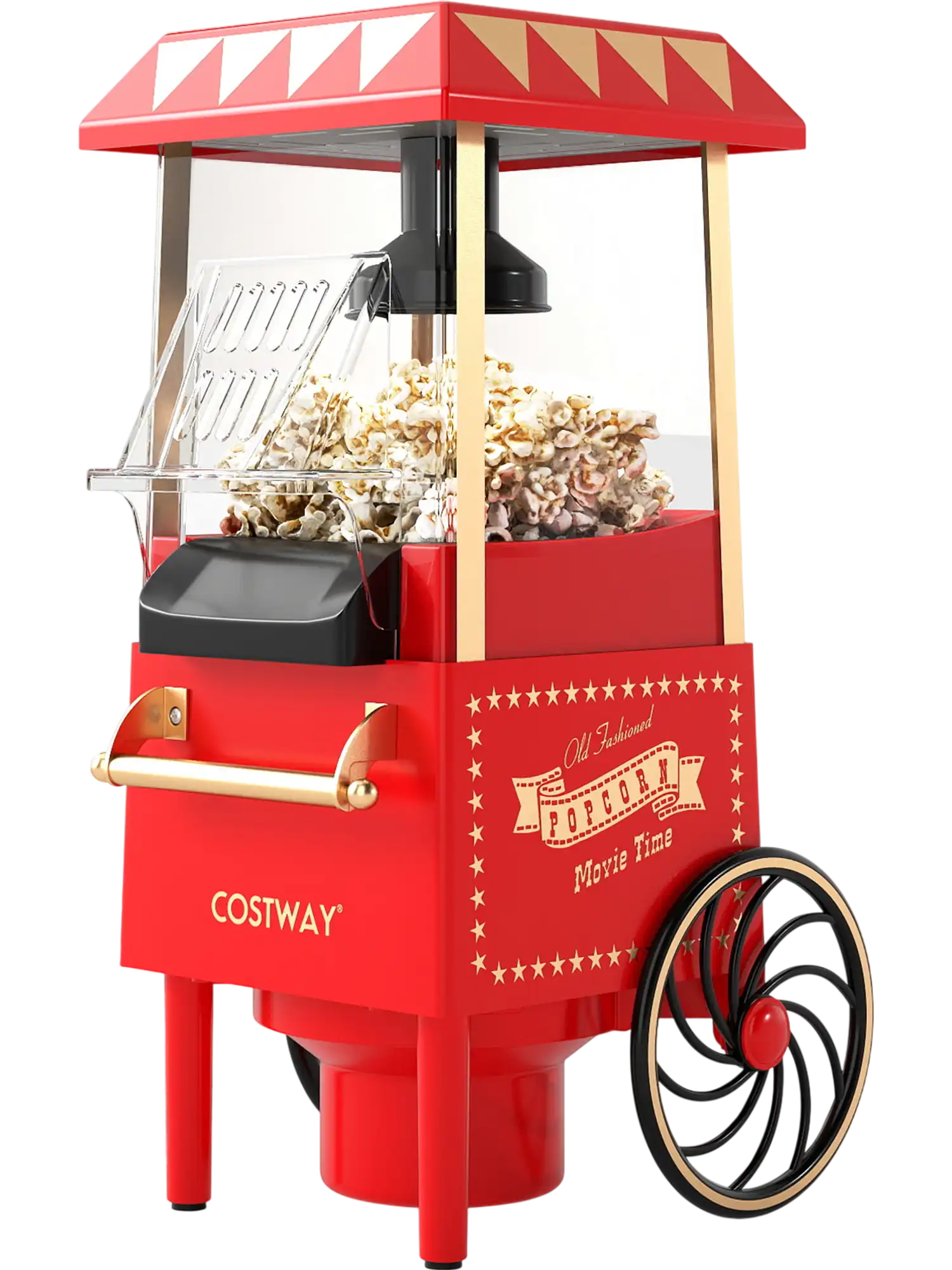 Costway Retro Hot Air Popcorn Maker 1200W w/ Measuring Cup 34382215 New