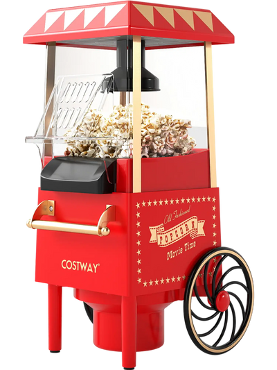 Costway Retro Hot Air Popcorn Maker 1200W w/ Measuring Cup 34382215 New