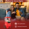Retro hot air popcorn maker in red, 1200W, ETL certified, perfect for healthy movie nights with 12 cups of popcorn.
