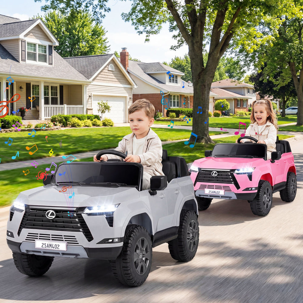 Ride on Car 24V 4WD Licensed LEXUS GX550 Electric Vehicle with Remote for Boys Girls Aged 3+-Grey - Gallery View 1 of 10
