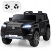 Black licensed LEXUS GX550 ride on car with remote control, 24V battery, and LED headlights for kids aged 3+.