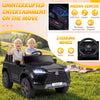 Black LEXUS GX550 ride-on car with steering wheel, media center, and remote control for kids aged 3+, perfect for.
