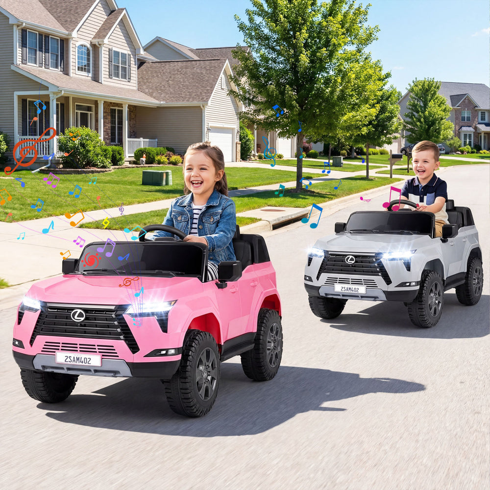 Ride on Car 24V 4WD Licensed LEXUS GX550 Electric Vehicle with Remote for Boys Girls Aged 3+-Pink - Gallery View 1 of 11