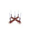 Ring toss game featuring a painted solid wood frame and six rope rings, perfect for indoor and outdoor fun.