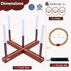 Ring toss game set with 6 rope rings and a storage bag, featuring a durable painted wood frame for indoor and outdoor.