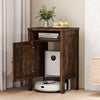 Robot Vacuum Storage Cabinet with Door and Open Shelf for Living Room Bedroom-Brown - Gallery View 1 of 10
