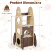Rocket Cat Tree dimensions showing a 47-inch tall wooden cat tower with multi-level design for indoor cats.