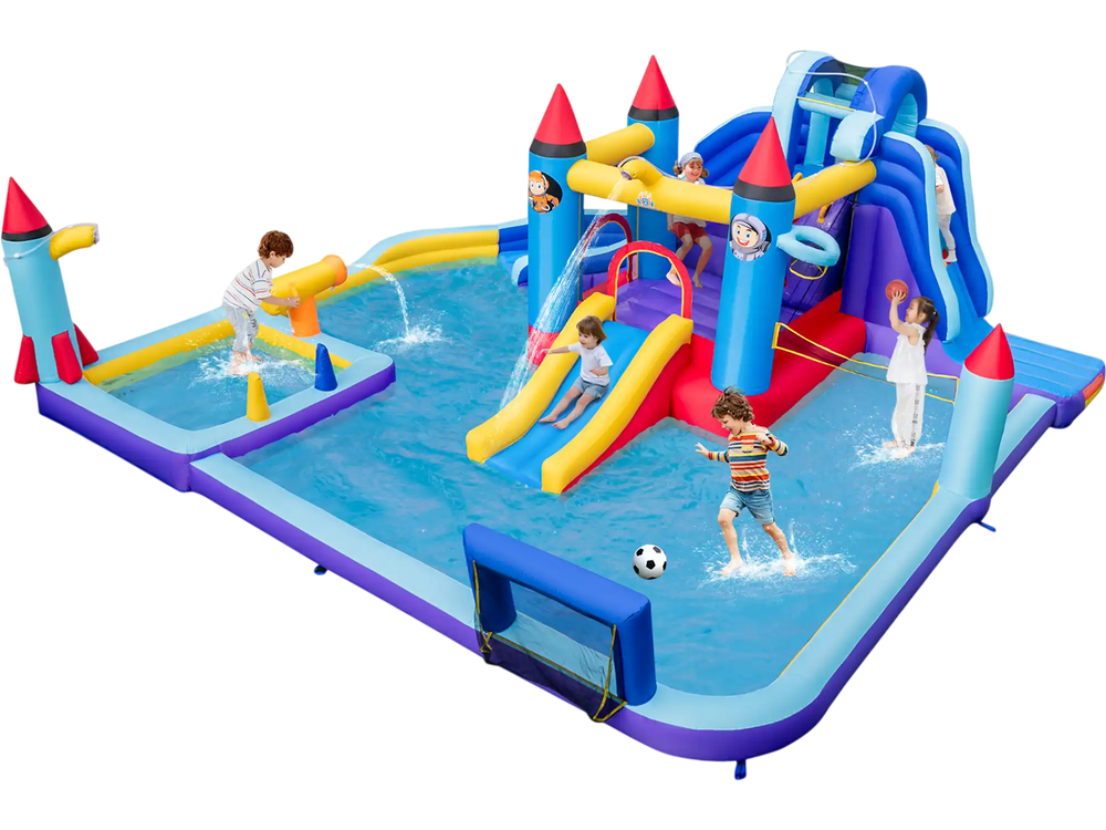Rocket Theme Inflatable Water Slide Park