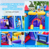 Rocket theme inflatable water slide park featuring climbing walls, basketball hoop, and splash pool for outdoor fun.