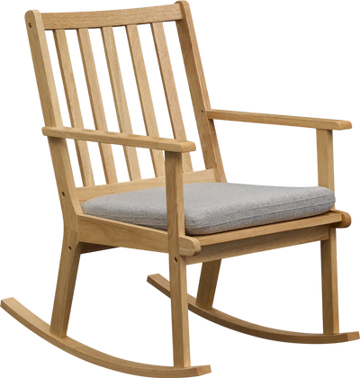 Costway Rocking Accent Chair w/ Cushion Solid Rubber Wood Padded Seat 80643540 New