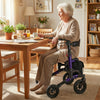 Rollator Walker for Seniors Folding Rolling Walker with Seat-Purple - Gallery View 1 of 9