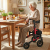Rollator Walker for Seniors Folding Rolling Walker with Seat-Red - Gallery View 1 of 9