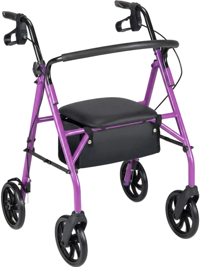 Costway Rollator Walker with Seat Height Adjustable Handles 85352349 New