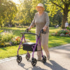 Rollator Walker with Seat and Height Adjustable Handles-Purple - Gallery View 1 of 10