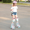 Roller Skates for Teens 4 Sizes Adjustable with Light-up Wheels for Boys Girls Ages 13+-Blue - Gallery View 1 of 10
