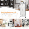 10-drawer rolling storage cart with chrome plated steel frame and casters, perfect for organizing supplies in any space.