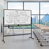 Rolling Double-Sided Magnetic Whiteboard on Wheels with Stand and Aluminum Alloy Frame-Black - Gallery View 1 of 10