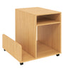 Rolling End Table 3-Tier Mobile Side Table with Side Storage Rack Modern Small Nightstand-Natural - Gallery View 1 of 1
